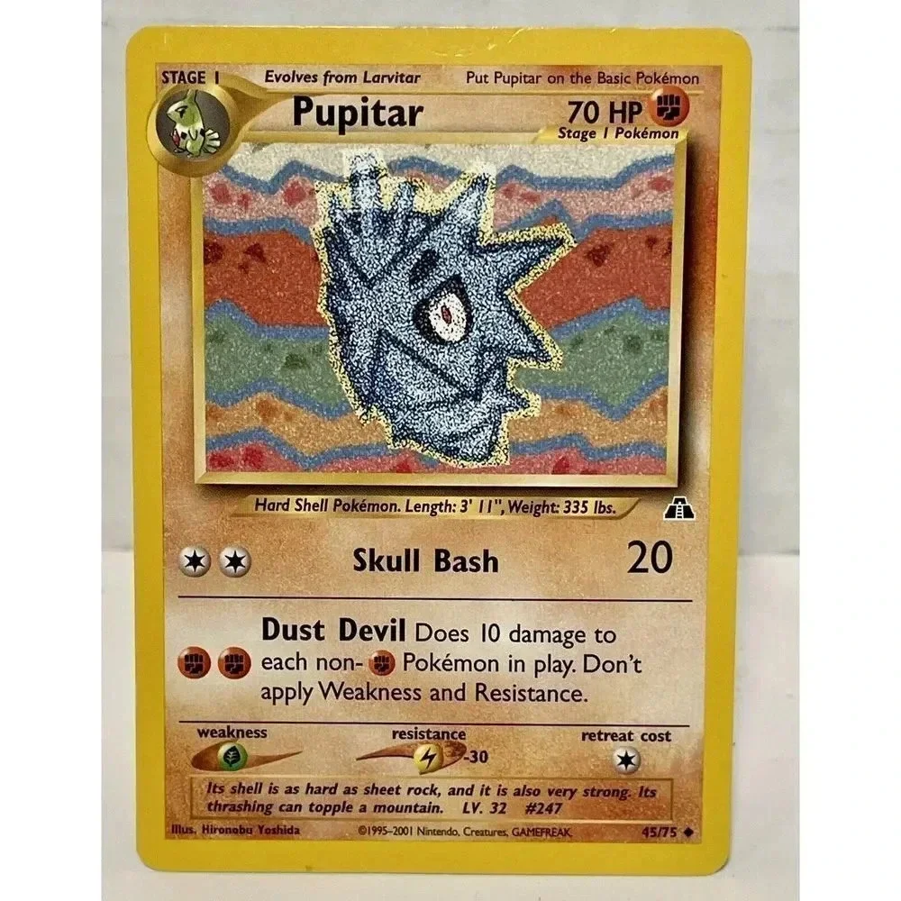 Pokemon Pupitar 45/75 Neo Discovery MP Non Halo Vintage See Pictures & Notes